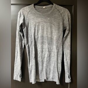 LULULEMON Swiftly Tech Long Sleeve Gray, Size 8